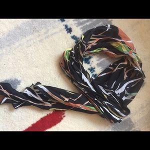 M Missoni Scarf Black Silk Patterned